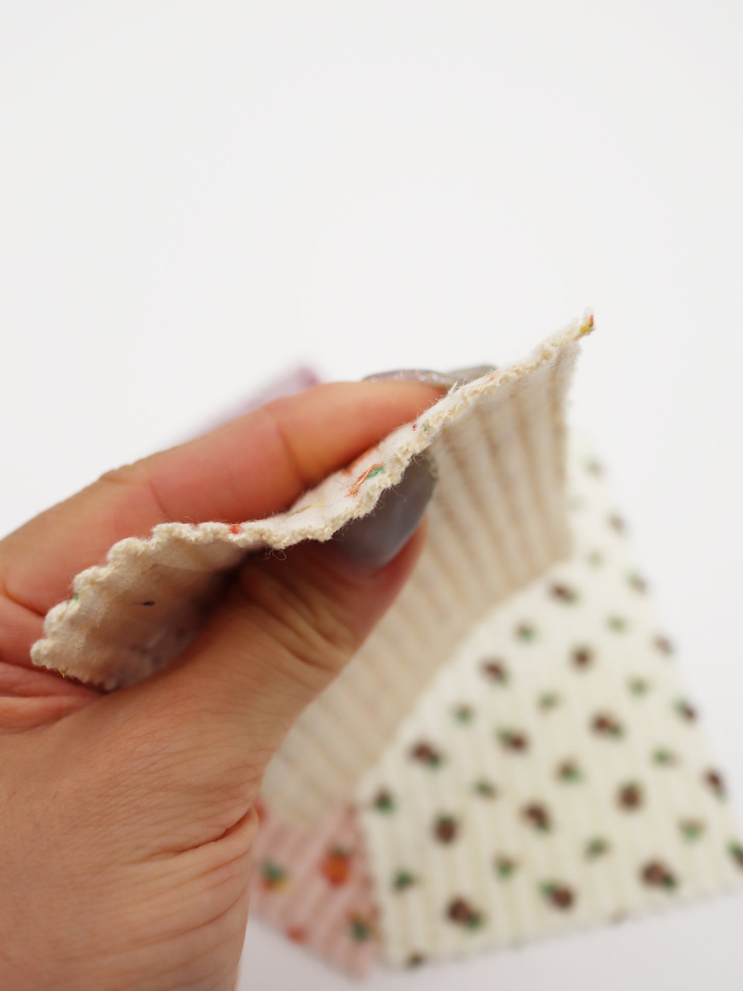 【25SS-135】起毛小花柄プリントワッフルニット　/0.5ｙあたり = ～1240円