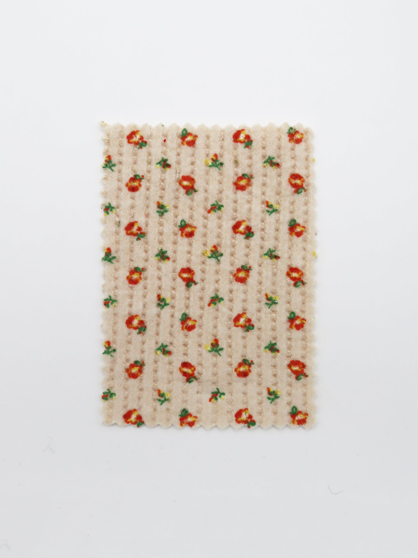 【25SS-135】起毛小花柄プリントワッフルニット　/0.5ｙあたり = ～1240円