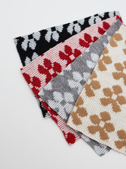 【25SS-133】レトロフラワージャガードダブルフェイスニット　/0.5ｙあたり = ～ 1035円