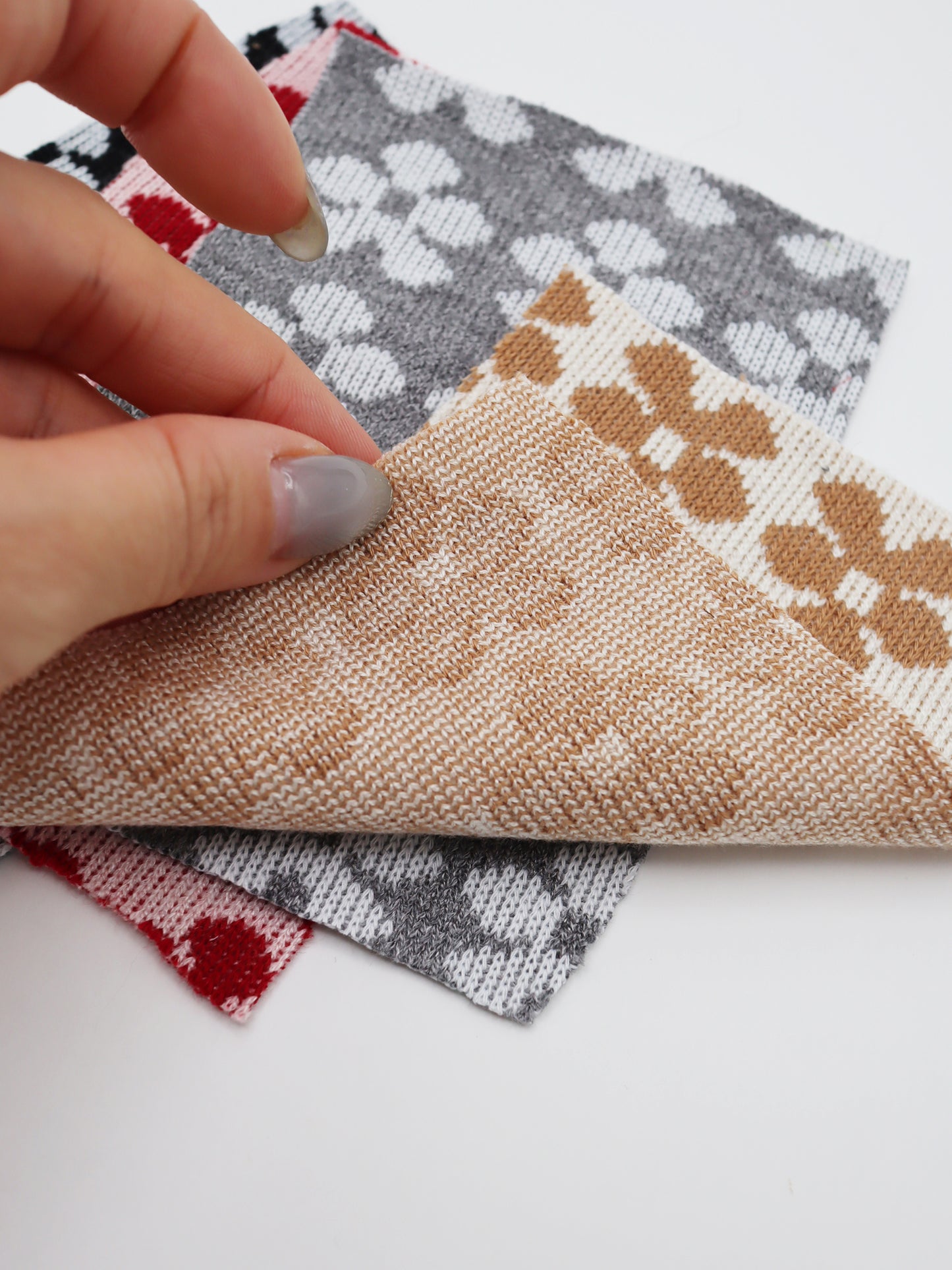 【25SS-133】レトロフラワージャガードダブルフェイスニット　/0.5ｙあたり = ～ 1035円