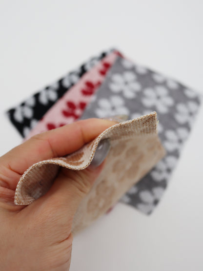 【25SS-133】レトロフラワージャガードダブルフェイスニット　/0.5ｙあたり = ～ 1035円