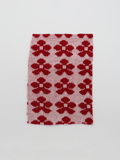 【25SS-133】レトロフラワージャガードダブルフェイスニット　/0.5ｙあたり = ～ 1035円