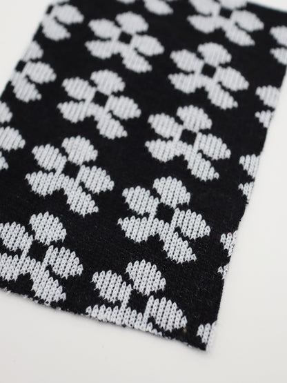 【25SS-133】レトロフラワージャガードダブルフェイスニット　/0.5ｙあたり = ～ 1035円