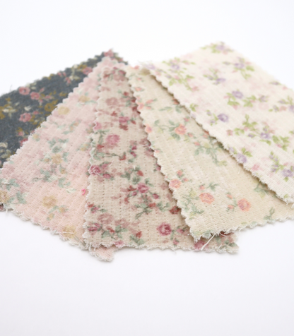 【25SS-264】小花柄プリント細キルティングヌビ　/0.5ｙあたり=～1110円