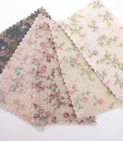 【25SS-264】小花柄プリント細キルティングヌビ　/0.5ｙあたり=～1110円