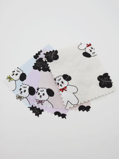 【25SS-089】よそ見ワンちゃんプリントキルティングタフタ　/0.5ｙあたり = ～ 1105円