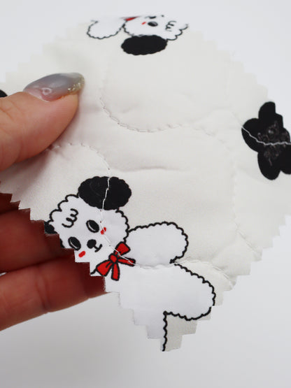 【25SS-089】よそ見ワンちゃんプリントキルティングタフタ　/0.5ｙあたり = ～ 1105円