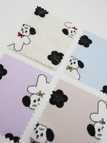 【25SS-089】よそ見ワンちゃんプリントキルティングタフタ　/0.5ｙあたり = ～ 1105円