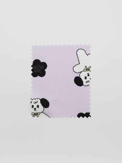 【25SS-089】よそ見ワンちゃんプリントキルティングタフタ　/0.5ｙあたり = ～ 1105円