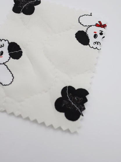 【25SS-089】よそ見ワンちゃんプリントキルティングタフタ　/0.5ｙあたり = ～ 1105円
