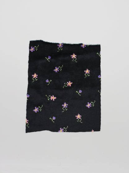 【25SS-132】小花柄プリントストレッチベロア　/0.5ｙあたり = ～1040円