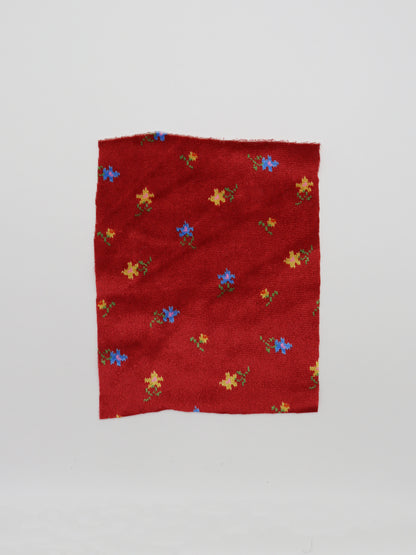 【25SS-132】小花柄プリントストレッチベロア　/0.5ｙあたり = ～1040円