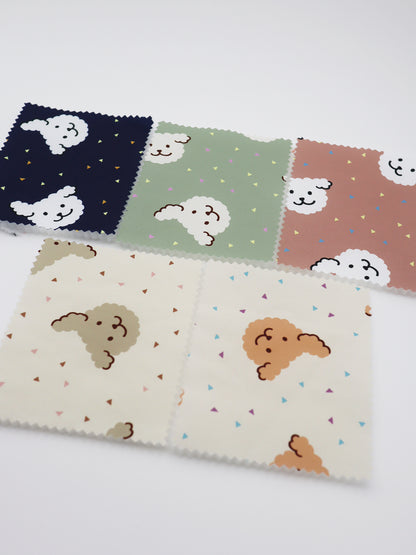 【25SS-085】ごきげんワンちゃんプリント中綿接着タフタ　/0.5ｙあたり = ～1195円