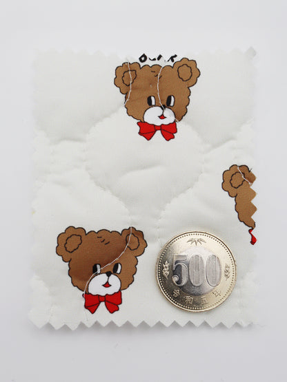 【25SS-086】よそ見くまさんプリントキルティングタフタ　/0.5ｙあたり = ～1105円