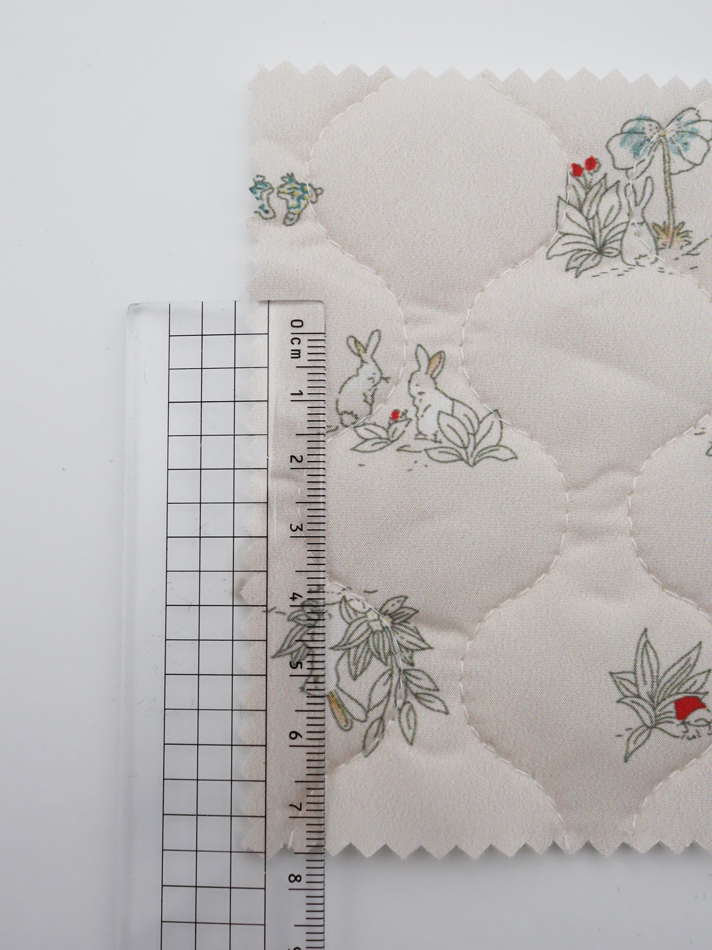 【25SS-102】ウサギさんプリントキルティングタフタ　/0.5ｙあたり = ～ 1070円