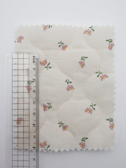 【25SS-099】小花プリントキルティングコーデュロイ　/0.5ｙあたり = ～1320円