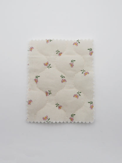 【25SS-099】小花プリントキルティングコーデュロイ　/0.5ｙあたり = ～1320円