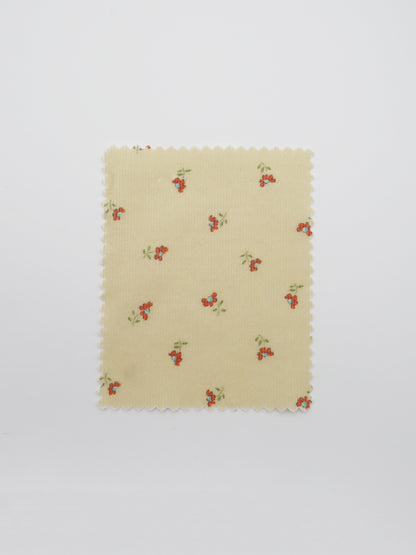 【25SS-099】小花プリントキルティングコーデュロイ　/0.5ｙあたり = ～1320円