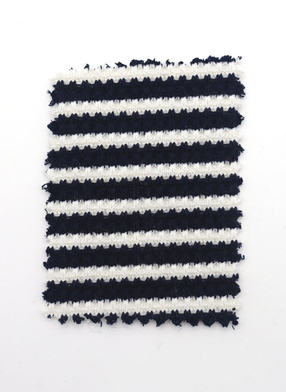 【25SS-362】先染めボーダーワッフルニット　/0.5ｙあたり = ～1025円