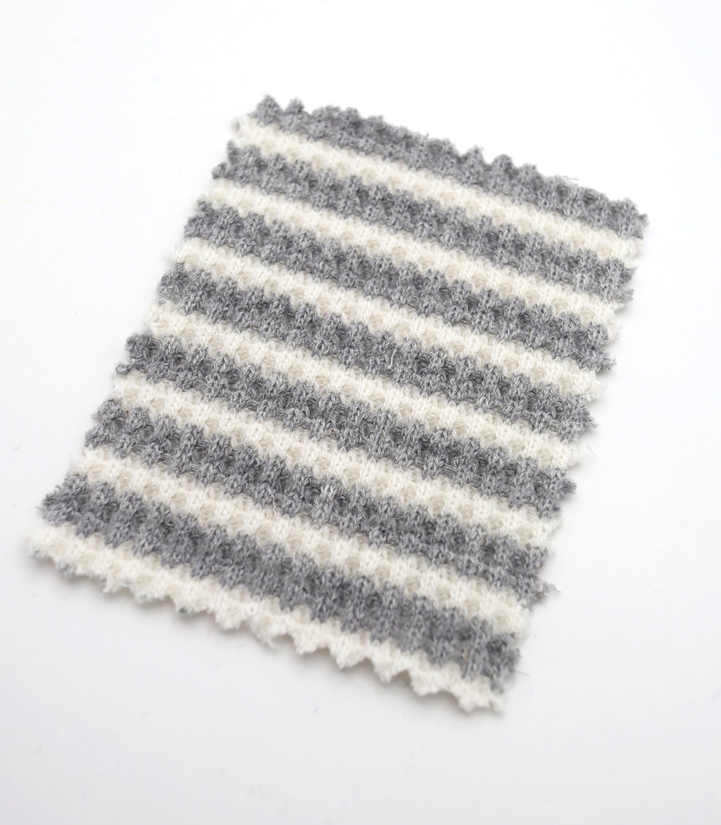 【25SS-362】先染めボーダーワッフルニット　/0.5ｙあたり = ～1025円