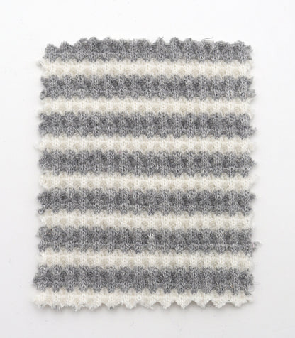 【25SS-362】先染めボーダーワッフルニット　/0.5ｙあたり = ～1025円