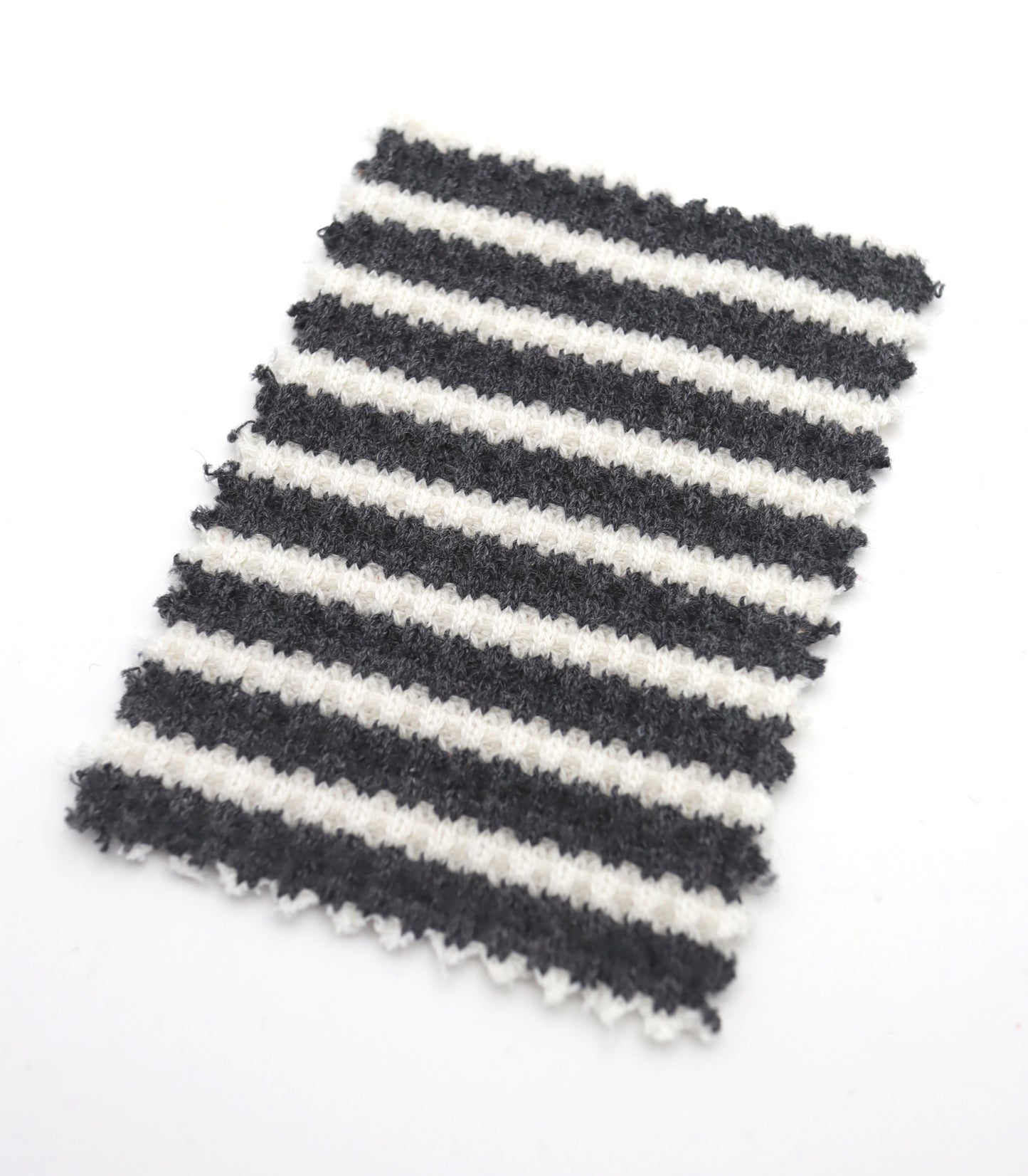 【25SS-362】先染めボーダーワッフルニット　/0.5ｙあたり = ～1025円