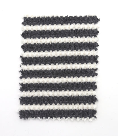 【25SS-362】先染めボーダーワッフルニット　/0.5ｙあたり = ～1025円