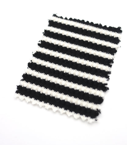 【25SS-362】先染めボーダーワッフルニット　/0.5ｙあたり = ～1025円