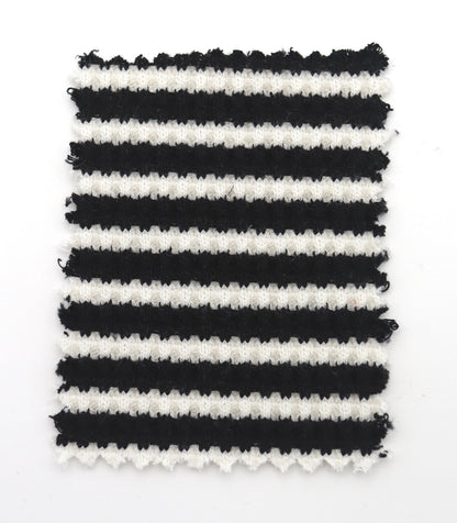 【25SS-362】先染めボーダーワッフルニット　/0.5ｙあたり = ～1025円