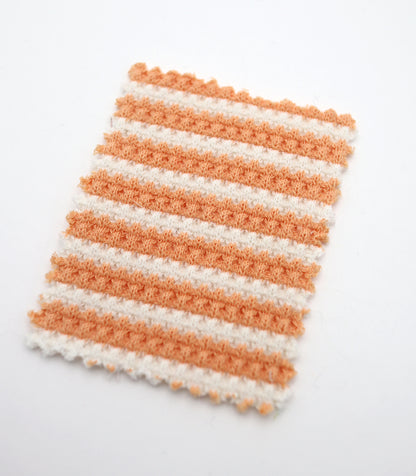 【25SS-362】先染めボーダーワッフルニット　/0.5ｙあたり = ～1025円