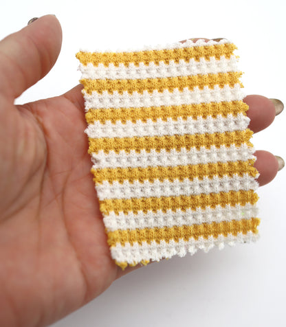 【25SS-362】先染めボーダーワッフルニット　/0.5ｙあたり = ～1025円