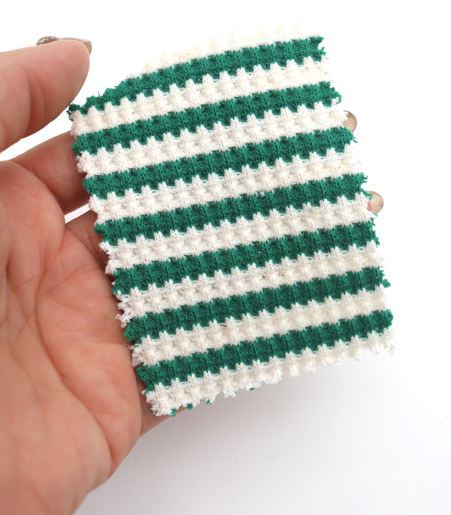 【25SS-362】先染めボーダーワッフルニット　/0.5ｙあたり = ～1025円