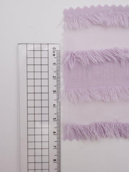 フェザーカットジャガード・フリンジシフォン｜142cm幅・ポリエステル100%・超軽量（★1）・高通気・高意匠｜ドッグウェア・パーティードレス・装飾スカート向け｜26SS-128【生地仕入れ代行卸】