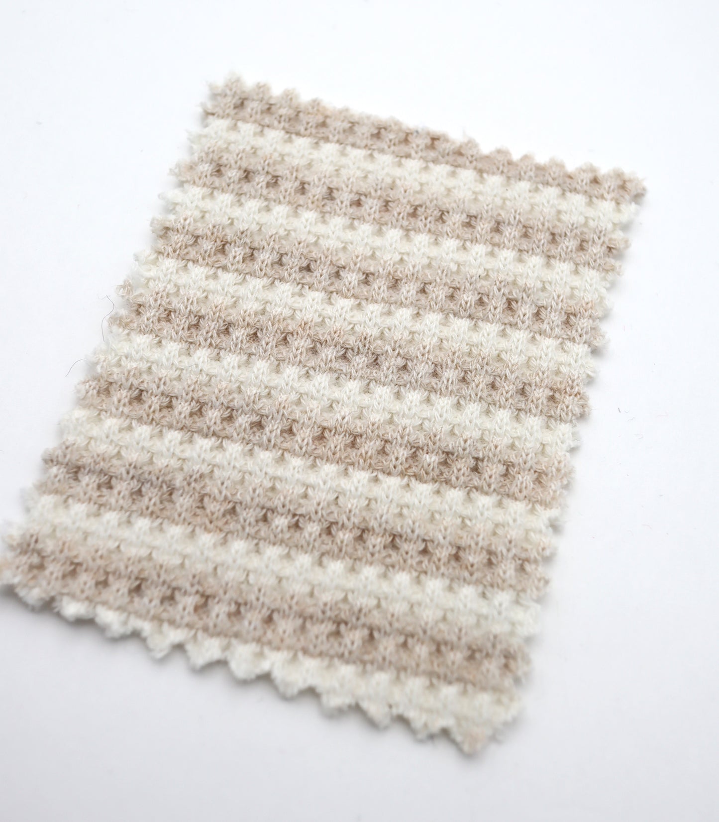 【25SS-362】先染めボーダーワッフルニット　/0.5ｙあたり = ～1025円