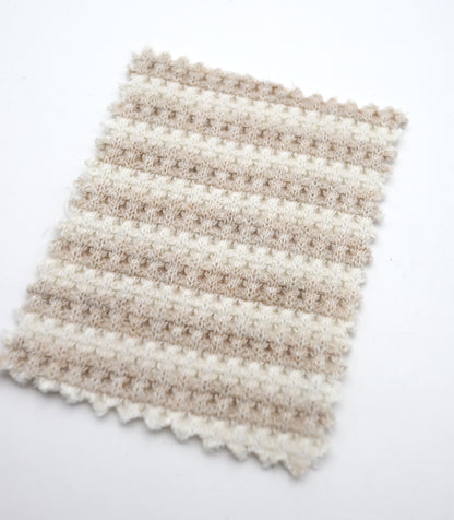 【25SS-362】先染めボーダーワッフルニット　/0.5ｙあたり = ～1025円