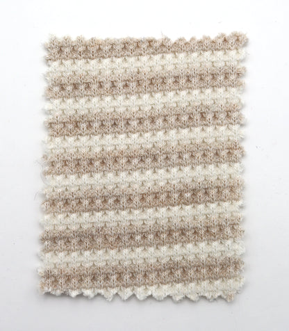 【25SS-362】先染めボーダーワッフルニット　/0.5ｙあたり = ～1025円