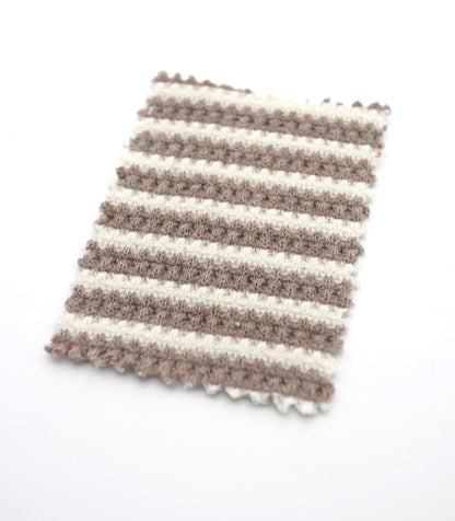 【25SS-362】先染めボーダーワッフルニット　/0.5ｙあたり = ～1025円