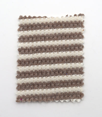 【25SS-362】先染めボーダーワッフルニット　/0.5ｙあたり = ～1025円