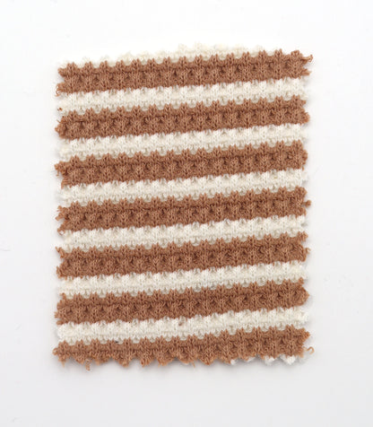 【25SS-362】先染めボーダーワッフルニット　/0.5ｙあたり = ～1025円