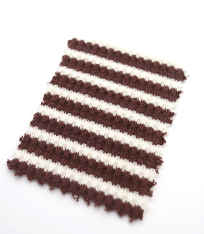 【25SS-362】先染めボーダーワッフルニット　/0.5ｙあたり = ～1025円