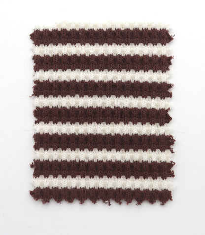 【25SS-362】先染めボーダーワッフルニット　/0.5ｙあたり = ～1025円