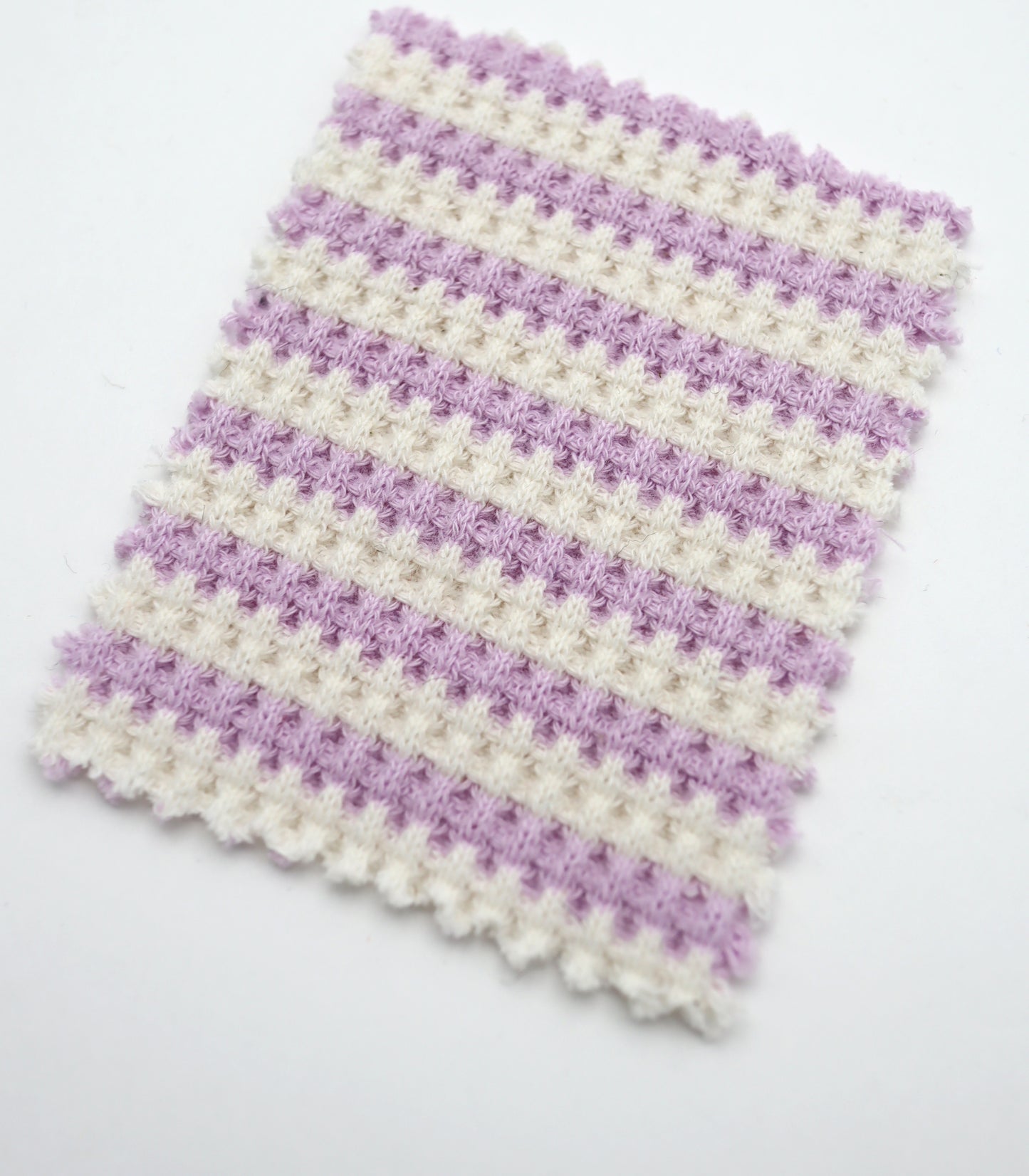 【25SS-362】先染めボーダーワッフルニット　/0.5ｙあたり = ～1025円