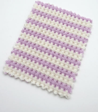 【25SS-362】先染めボーダーワッフルニット　/0.5ｙあたり = ～1025円