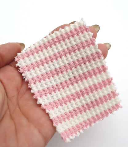 【25SS-362】先染めボーダーワッフルニット　/0.5ｙあたり = ～1025円