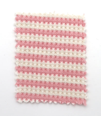 【25SS-362】先染めボーダーワッフルニット　/0.5ｙあたり = ～1025円