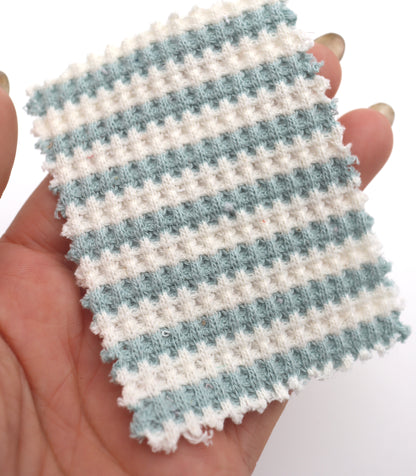 【25SS-362】先染めボーダーワッフルニット　/0.5ｙあたり = ～1025円