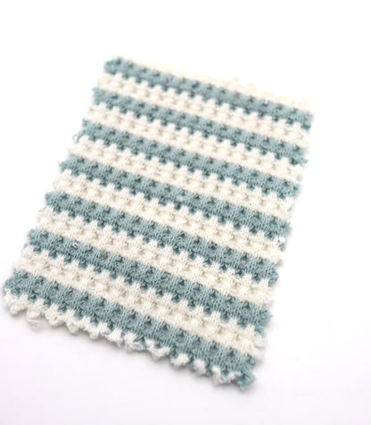 【25SS-362】先染めボーダーワッフルニット　/0.5ｙあたり = ～1025円