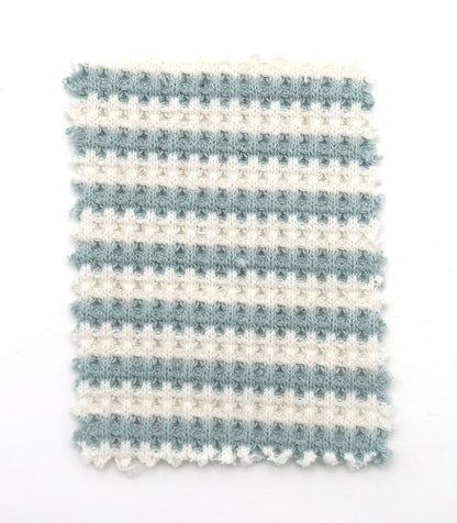 【25SS-362】先染めボーダーワッフルニット　/0.5ｙあたり = ～1025円