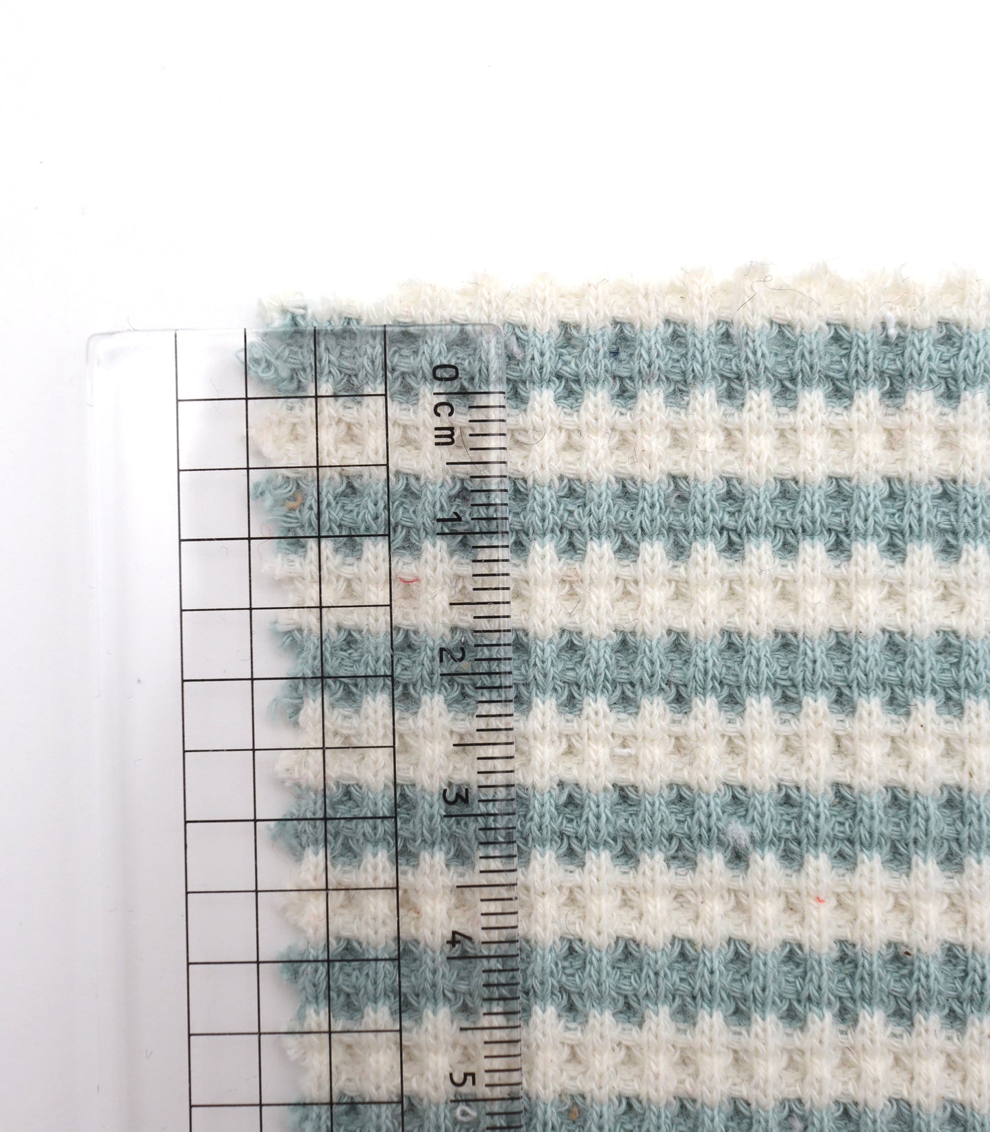 【25SS-362】先染めボーダーワッフルニット　/0.5ｙあたり = ～1025円