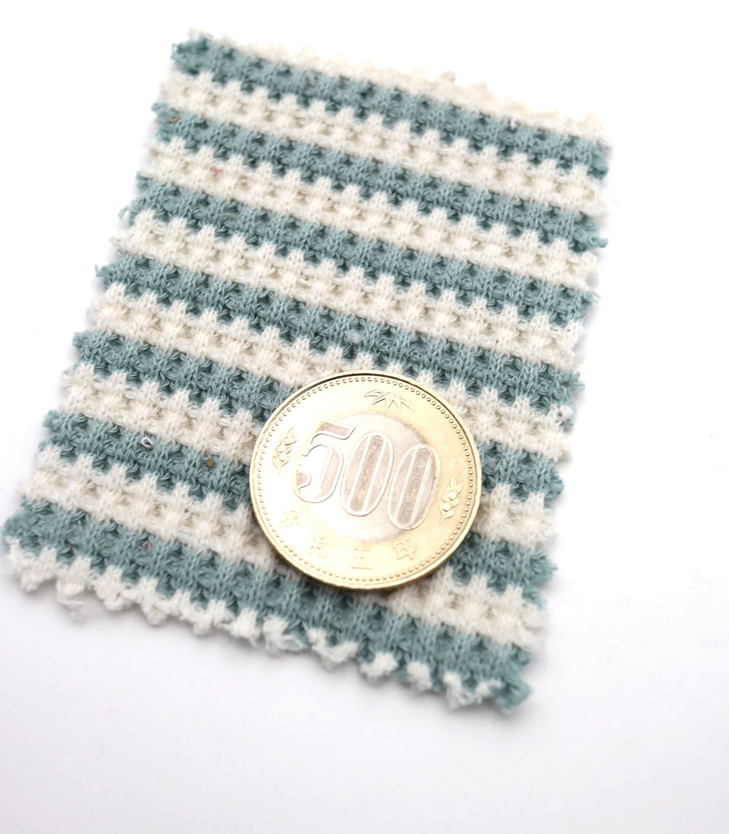 【25SS-362】先染めボーダーワッフルニット　/0.5ｙあたり = ～1025円